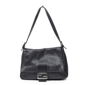 Fendi Mama Forever in Black Grained Leather